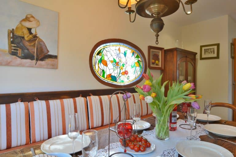 Dining Area In Charming Villa With Enchanting Sea Views And Pool