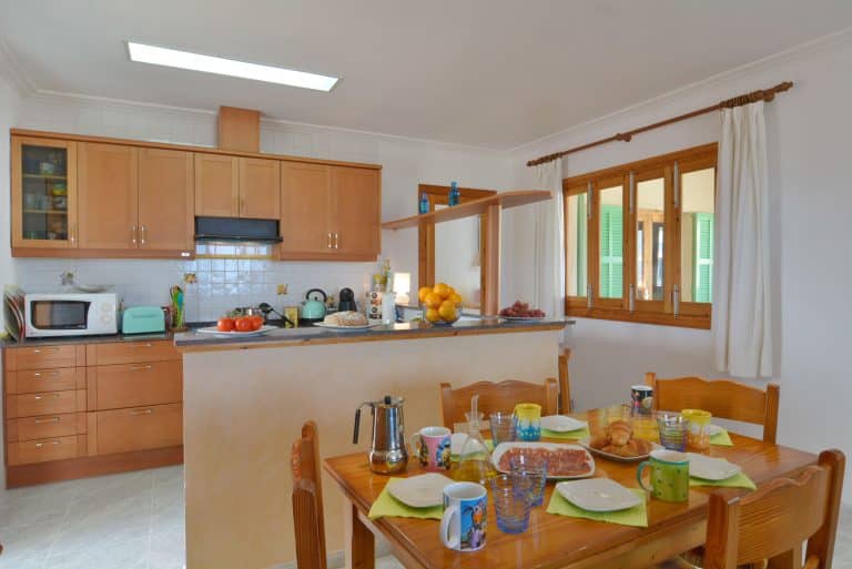 Diningroom In Cosy Front Line Beach Apartment In Mallorca
