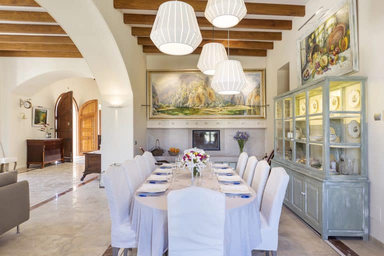 Kitchen Dining Area In Majestic Holiday Estate In Calvia
