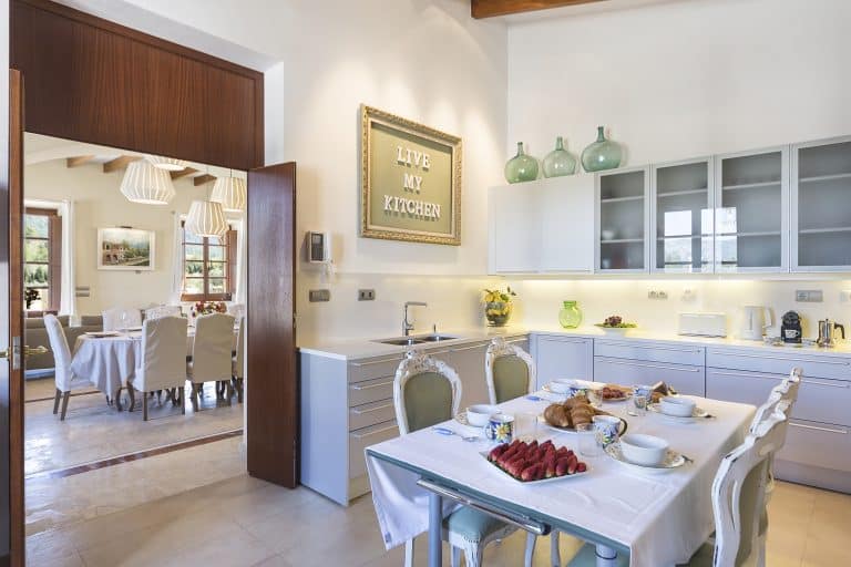 Kitchen Dining Area In Majestic Holiday Estate In Calvia