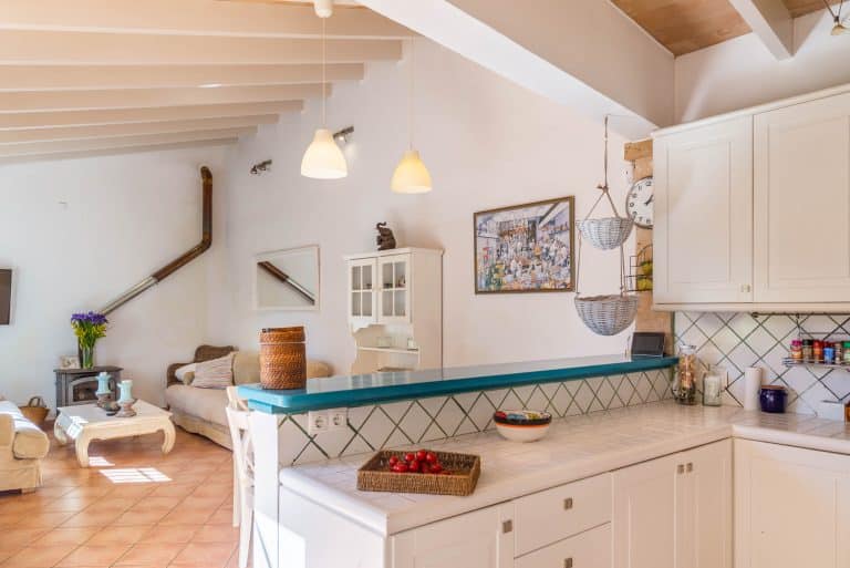 Kitchen In Family Country House With Pool In Port Dandratx