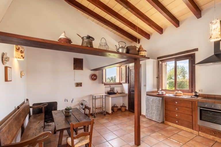 Kitchen In Mallorca Countryside Finca With Pool And Nature