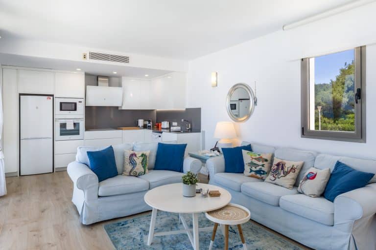 Living Area In Sunny Townhouse With A Terrace In Son Serra De Marina