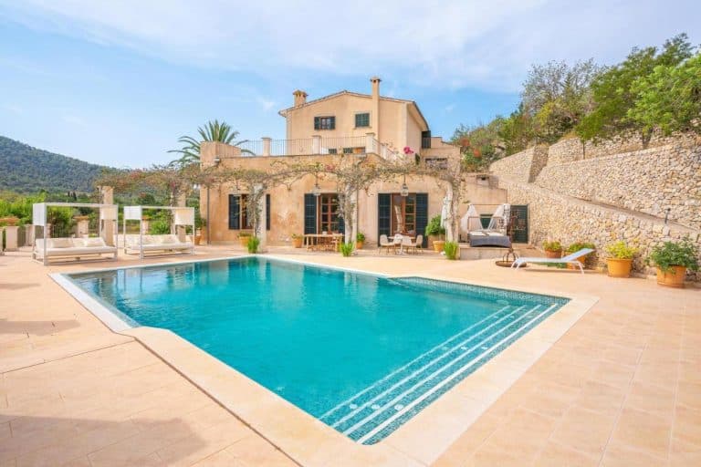 Swimming Pool Area In Majestic Holiday Estate In Calvia