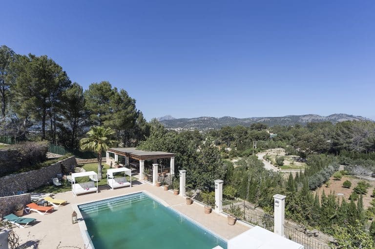 Swimming Pool Area In Majestic Holiday Estate In Calvia
