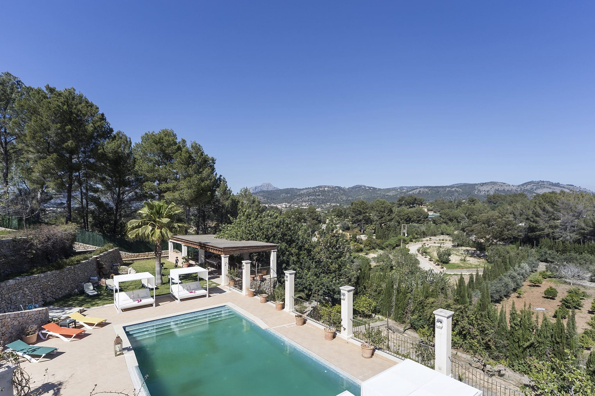 Swimming Pool Area In Majestic Holiday Estate In Calvia