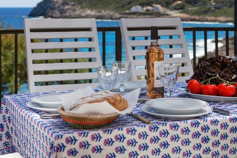Frontline Villa In Capdepera Outdoor Dinning Area